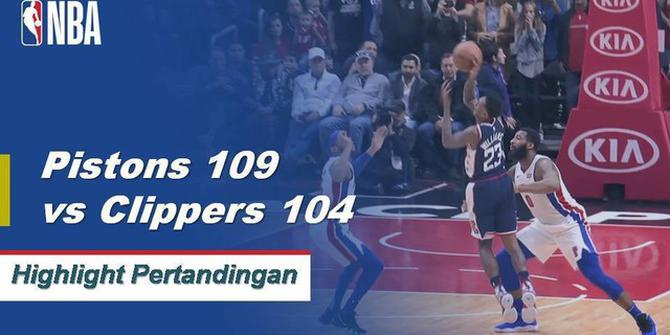 Cuplikan Hasil Pertandingan NBA : Pistons 109 vs Clippers 104