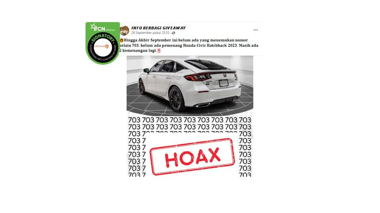 Cek Fakta hoaks pembagian Honda