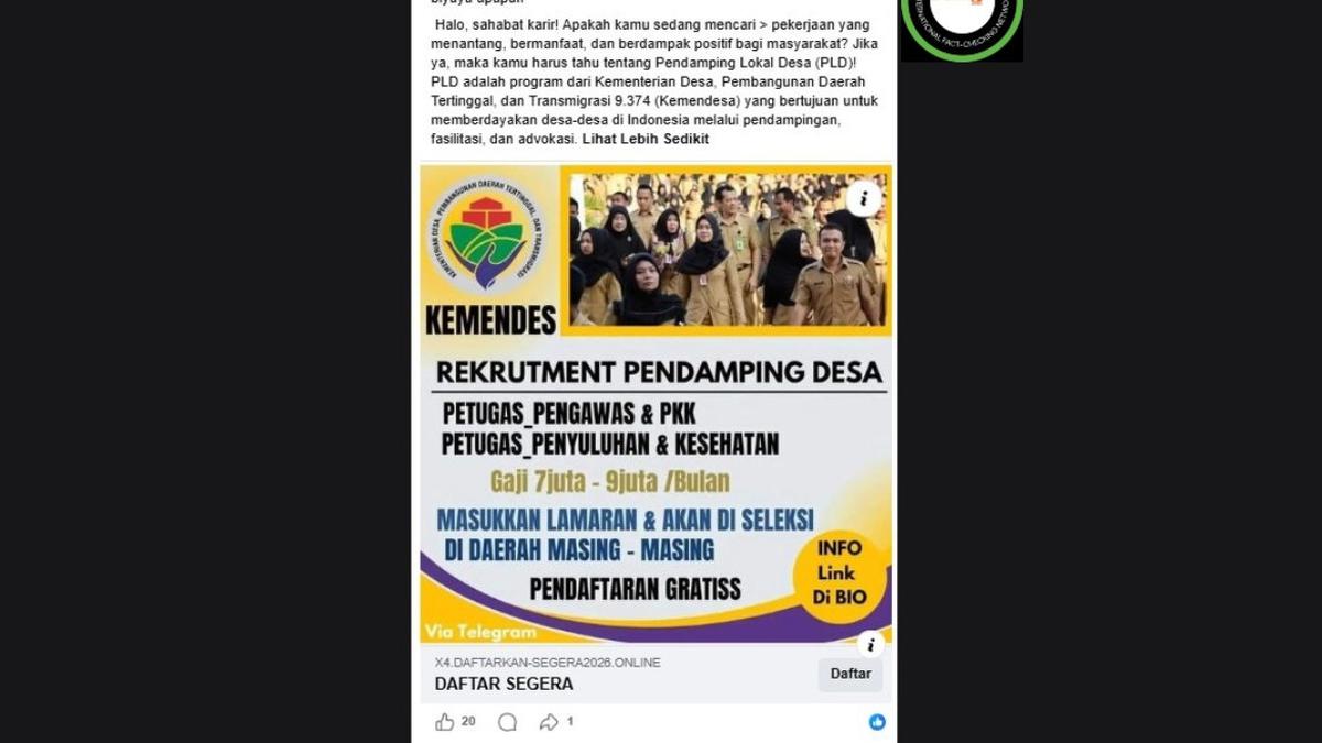 Deretan Hoaks Pendamping Lokal Desa Beredar di Medsos, Cek Agar Tak Tertipu