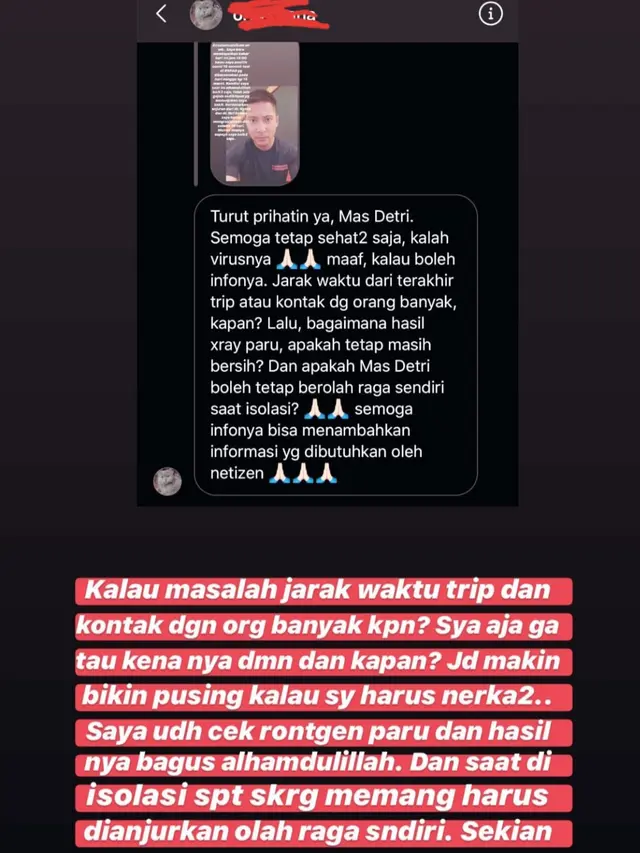 Unggahan Detri Warmanto. (Foto: Instagram @detriwarmanto)