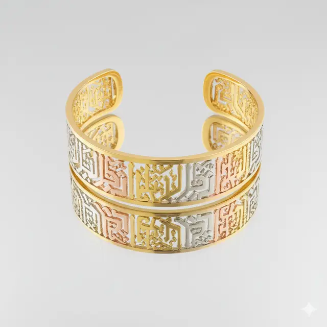 Model Gelang Emas Motif Arabic Hollow Ringan