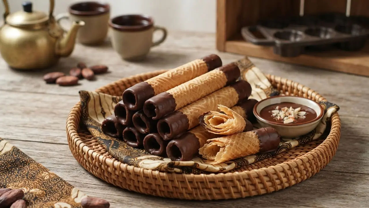 Resep Semprong Cokelat Crispy