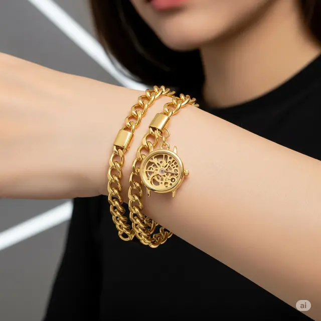 Model Gelang Jam Emas. Foto: Gemini