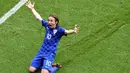 Luka Modric mencetak gol tunggal kemenangan Kroasia atas Turki dalam laga Grup D Piala 2016 di Stadion Parc des Princes, Paris, (12/6/2016). (AFP/Philippe Lopez)