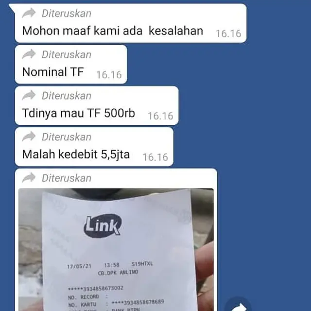 Umi Pipik mengalami penipuan dengan modus kelebihan transfer uang (https://www.instagram.com/p/CO-OP5hHuI9/)
