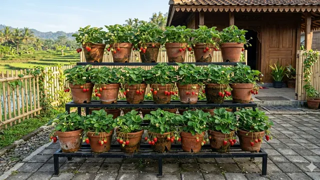 Ide Kebun Buah Minimalis Depan Rumah Kecil. AI