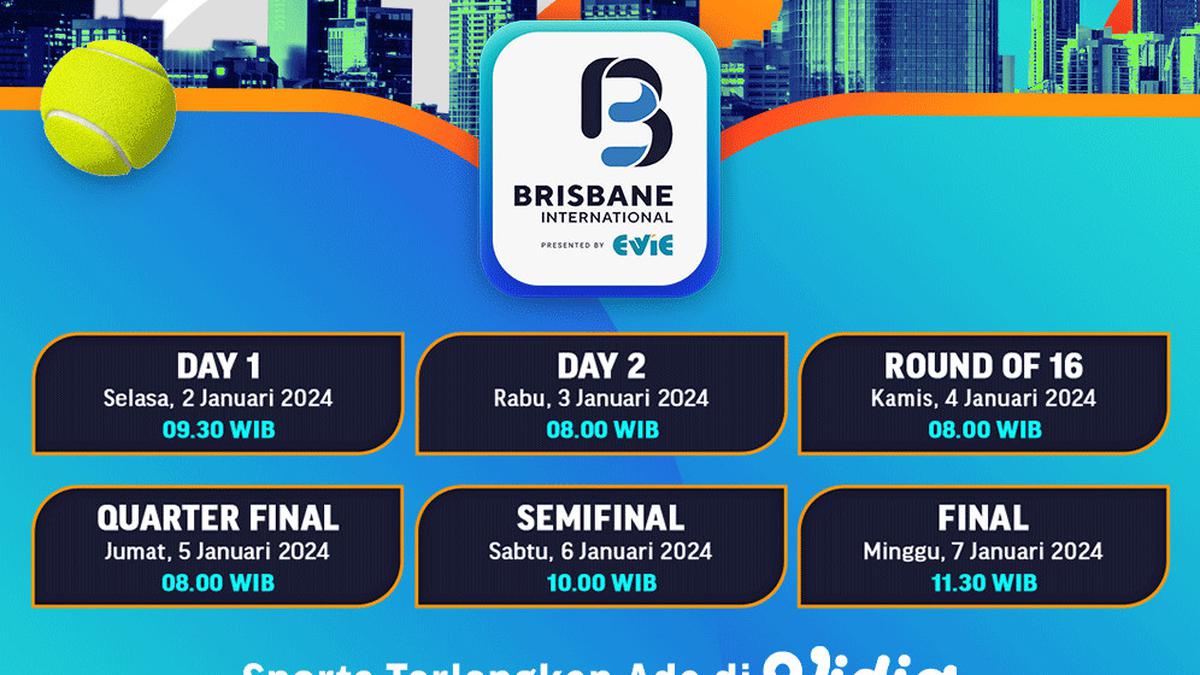Jadwal dan Link Streaming WTA 500 Brisbane International di Vidio