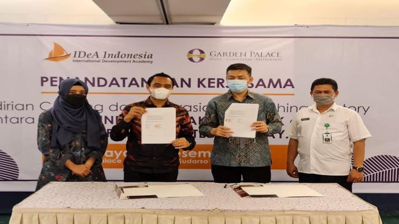 PT IDeA Indonesia Akademi Tbk (IDEA) gandeng Hotel Garden Palace, Surabaya, Jawa Timur untuk penyelenggaraan pendidikan dan pelatihan. (Foto: Idea Indonesia Akademi)