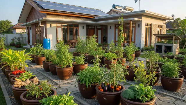 Konsep Rumah 1 Lantai Mandiri Pangan dan Energi untuk Keluarga Kecil