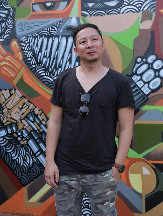 Ringgo yang baru saja bergabung dalam band The Cash memang telah menaruh minat pada musik sejak dulu. (Galih W. Satria/Bintang.com)