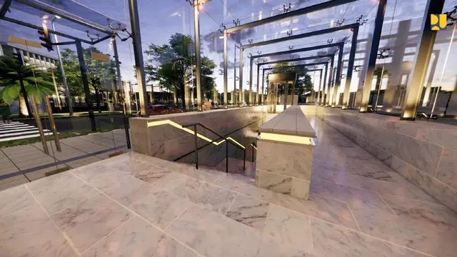 Proyek terowongan Masjid Istiqlal dengan Gereja Katedral.
