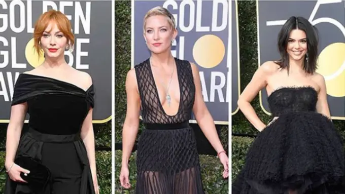 Makeup Menawan Saat Pakai Dress Hitam di Golden Globes 2018