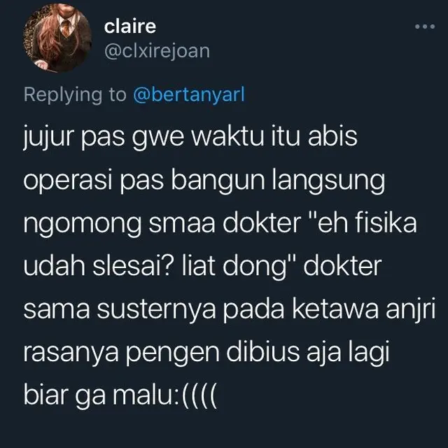6 Cerita Netizen Ngomong Melantur ke Dokter Pasca Operasi Ini Kocak