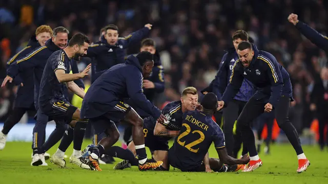 Foto: Asa Pertahankan Gelar Sirna, Man City Disingkirkan Real Madrid Lewat Drama Adu Penalti di Perempatfinal Liga Champions 2023/2024