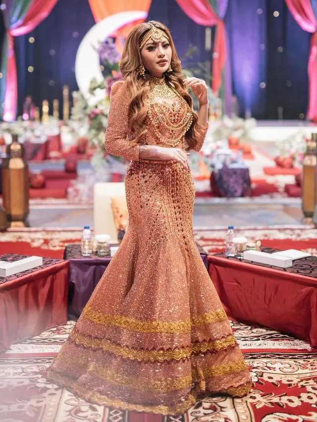 8 Potret Detail Penampilan Aurel Hermansyah dari Lamaran Hingga Henna Night, Menawan