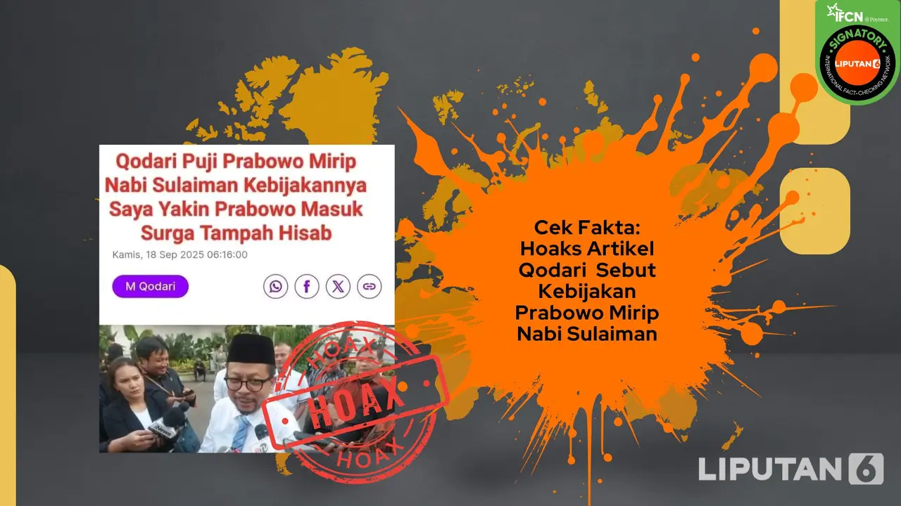 Cek fakta artikel Qodari sebut kebijakan Prabowo mirip Nabi Sulaiman