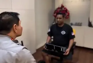 Pelaku penganiayaan pegawai SPBU. (FOTO: tangkapan layat instagram Kapolres Kombes Alfian alfiannurrizal.id)