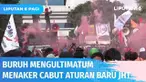 Buruh dari berbagai Federasi dan Serikat memberikan ultimatum untuk Menteri Tenaga Kerja, Ida Fauziyah, untuk segera mencabut Permenaker No. 2 Tahun 2002, terutama soal pembayaran manfaat JHT.