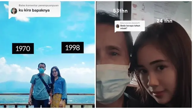 Sempat Dikira Bapaknya, Pernikahan Pasangan Terpaut Usia 28 Tahun Ini Viral