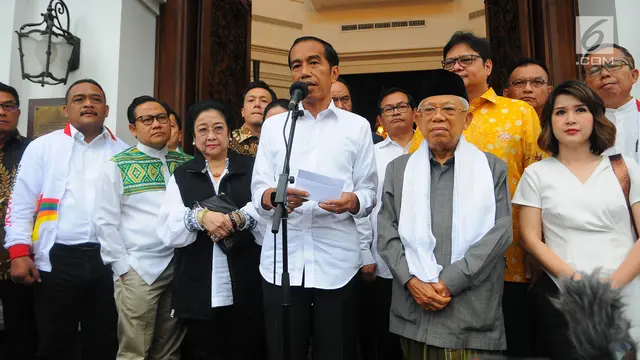 Didampingi Ketum Parpol, Jokowi Jelaskan Hasil 12 Lembaga Survei