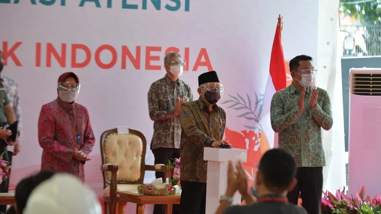 Wakil Presiden Ma'ruf Amin Saat Resmikan Atensi