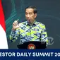 Presiden Joko Widodo (Jokowi) dalam acara BNI Investor Daily Summit 2023, di Hutan Kota By Plataran, Jakarta, Selasa (24/10/2023). (Tira/Liputan6.com)