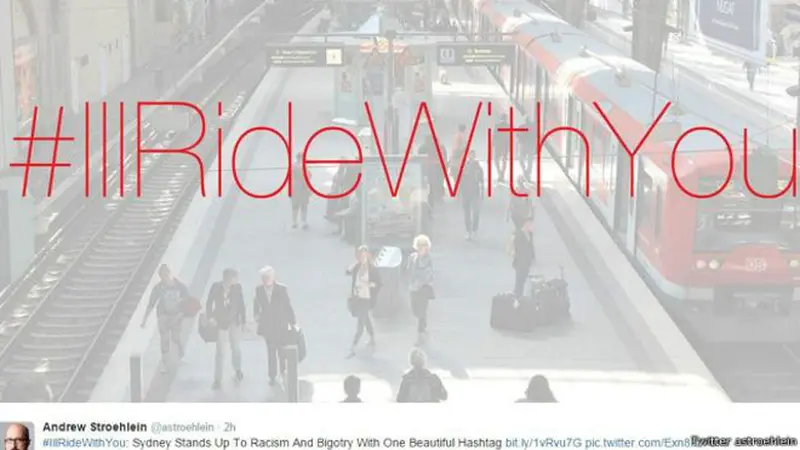 #illridewithyou Tangkal 'Islamofobia' Terkait Penyanderaan Sydney