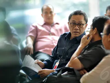 Ketua MPR, Zulkifli Hasan, kembali menjalani pemeriksaan oleh penyidik KPK, Jakarta, Rabu (12/11/2014). (Liputan6.com/Miftahul Hayat)