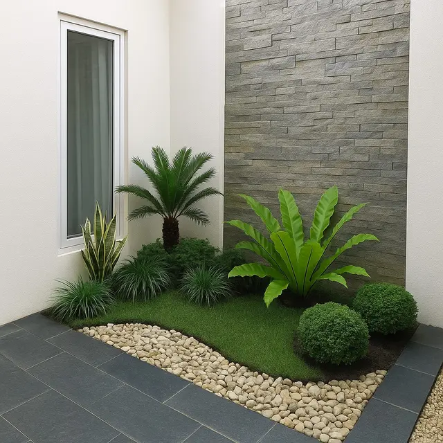 Desain Taman Sudut Rumah Minimalis