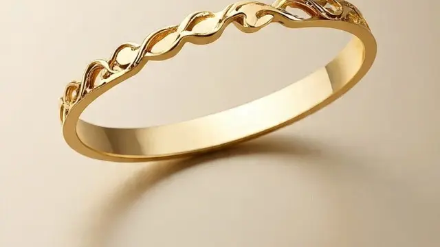 Ilustrasi Model Gelang Emas Motif Ombak  (Sumber Gambar: Meta AI)