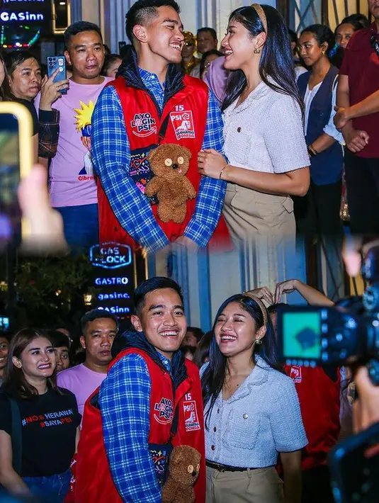 Berada di Bandung, Erina juga mengenakan crop top kemeja model tweed dipadukan celana beige yang serasi dengan bando yang ia kenakan. [psi_id]