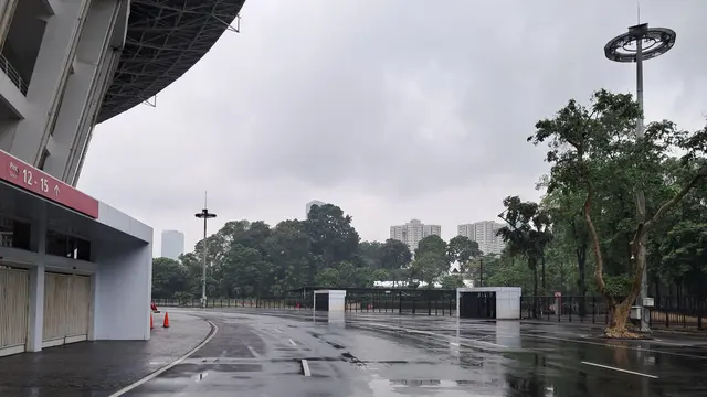 Situasi di Stadion Utama Gelora Bung Karno (SUGBK) pada Jumat (16/6/2023) siang WIB atau tiga hari sebelum partai Timnas Indonesia melawan Timnas Argentina