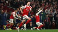 Selebrasi Arsenal usai lolos ke final Liga Champions 2025/2026 (AFP)
