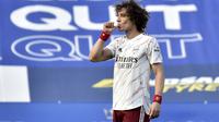 Gol penyeimbang David Luiz di menit ke-39 menjadi titik balik kemenangan Arsenal yang menjadi lebih percaya diri mengalahkan tuan rumah Leicester City. (Foto: AP/Pool/Rui Vieira)
