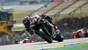 Jorge Martin beraksi di MotoGP Prancis 2026 (AFP)