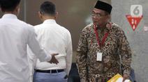 Penasihat Khusus Presiden Bidang Haji, Muhadjir Effendy, sesaat setelah tiba di Gedung Merah Putih Komisi Pemberantasan Korupsi (KPK), Jakarta, Senin (18/5/2026). (Liputan6.com/Helmi Fithriansyah)