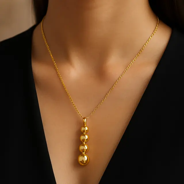 Model Kalung Emas Bola Ringan 5 Gram