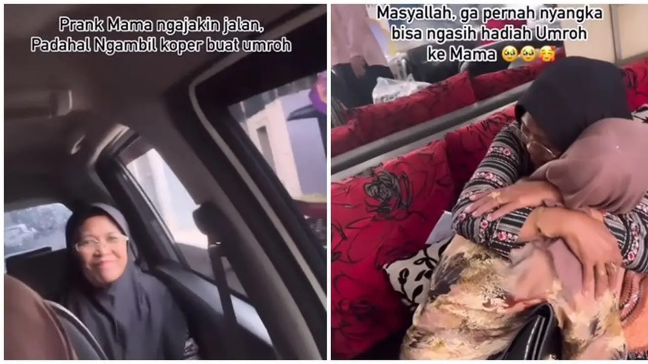 Momen Anak Beri Kejutan Umroh untuk Ibunda, Awalnya Ajak Jalan Berakhir Nangis Haru