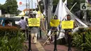 Aksi sebagai upaya untuk menciptakan kesadaran dan mengajak pemerintah serta masyarakat untuk bersama-sama menjaga keselamatan pejalan kaki di Indonesia. (Liputan6.com/Herman Zakharia)