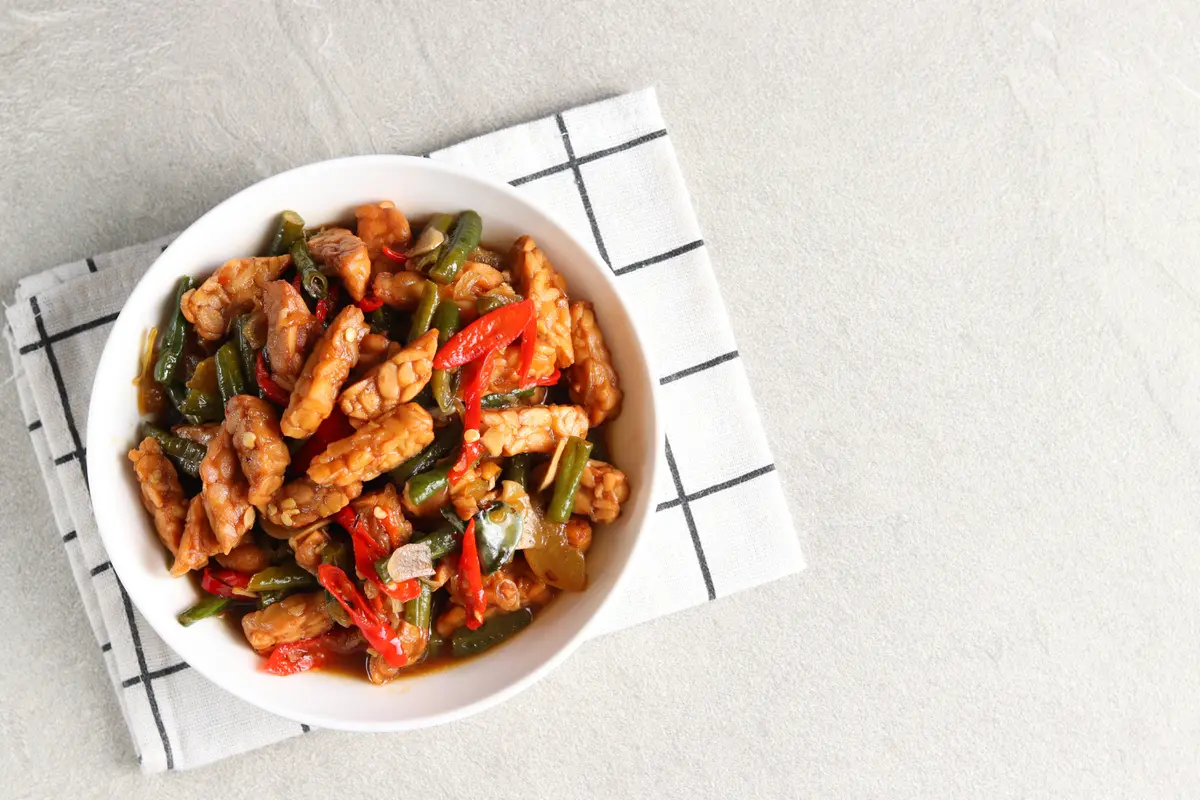 sambal tempe kacang panjang
