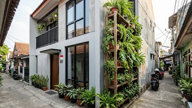 Model Rumah Minimalis di Gang Sempit 2 Lantai
