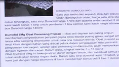 Jika dumolid dipakai secara berlebihan dan tanpa pengawasan bisa menyebabkan halusinasi, depresi hingga overdosis yang menyebabkan kematian.