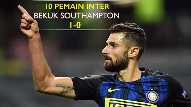 Candreva Cetak Gol, 10 Pemain Inter Milan Bekuk Southampton 1-0