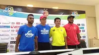Konfrensi pers Sriwijaya FC vs Persiba Balikpapan (Liputan6.com / Indra Pratesta)
