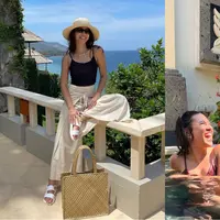 Keseruan artis saat liburan di Bali. [Instagram/pevpearce] [Instagram/shenacinnamon]