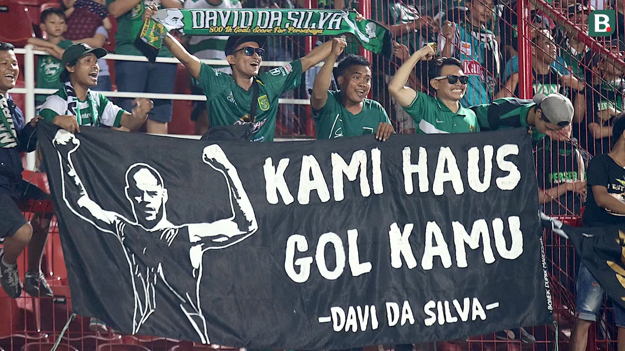 Spanduk Bonek buat David da Silva