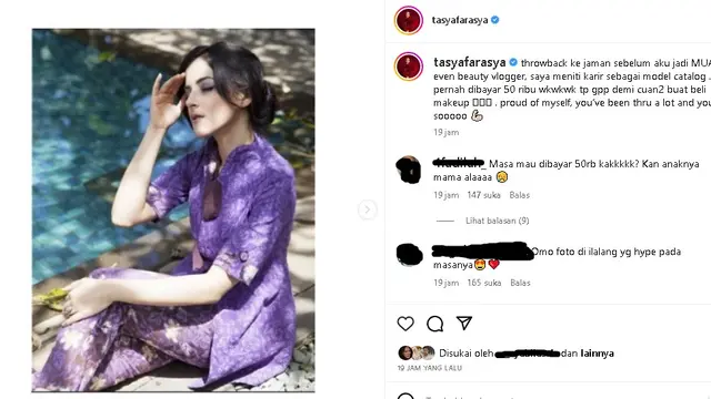 Tasya Farasya unggah potret lamanya saat jadi model katalog, ngaku dibayar Rp 50 ribu (Sumber foto: Instagram tasyafarasya)