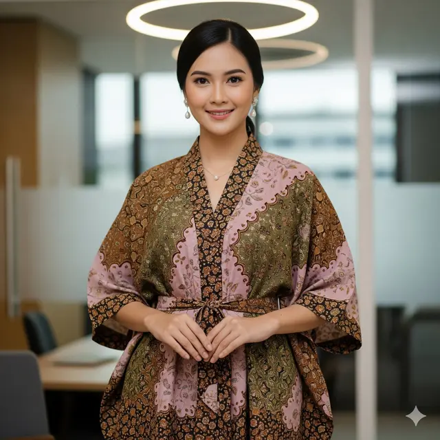 Atasan Batik Model Kimono