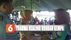 Anak-anak korban gempa juga belajar ilmu kegempaan dan penyelamatan diri saat gempa terjadi.