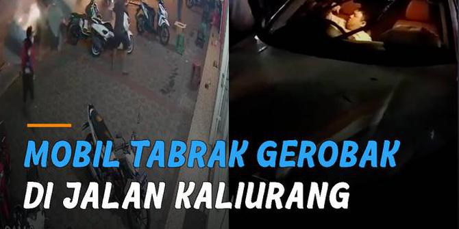 VIDEO: Mobil Tabrak Gerobak di Jalan Kaliurang, Balita Tersiram Kuah Panas